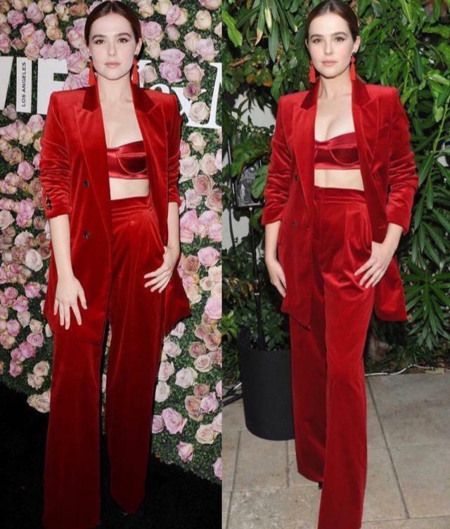 red pantsuit for ladies